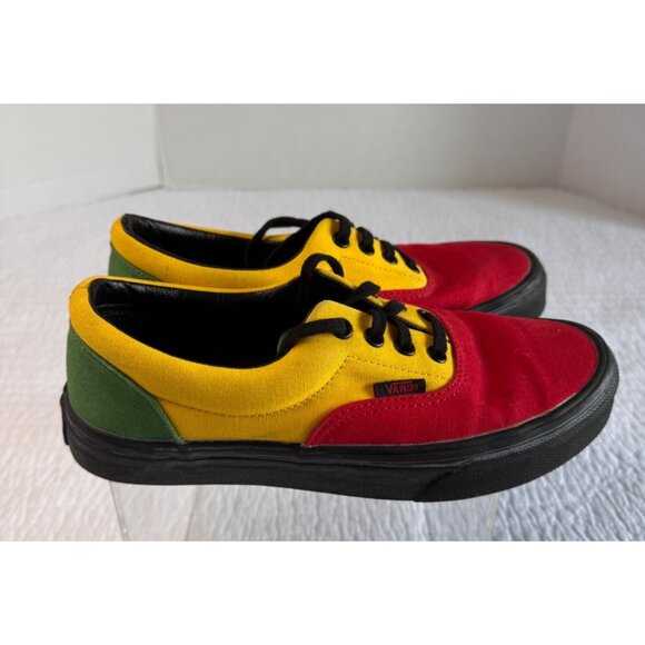 Vans Era Rasta Color block Canvas Skater Shoes Sneakers SZ Men 5.5/W-7 - Picture 3 of 8